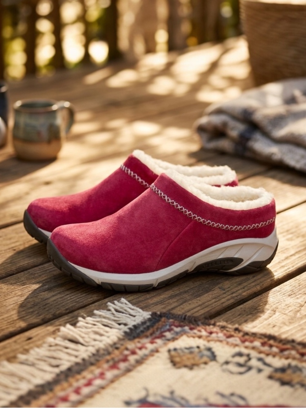 Merrell Women's Encore Ice 4 Moccasin Leather Sherling Lining Chili